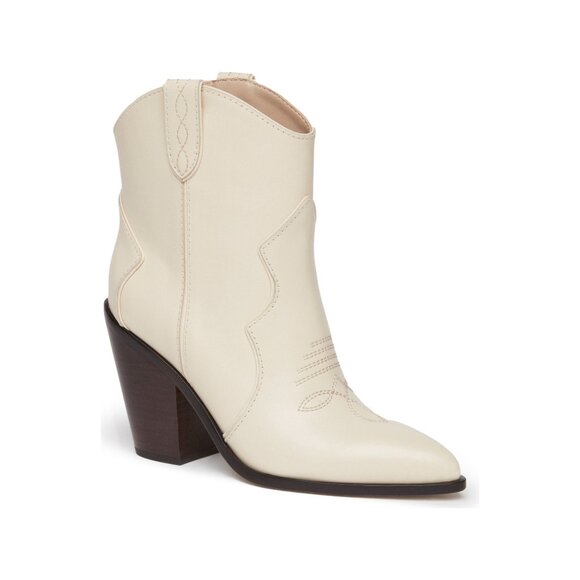 🆕PAIGE Porter Western Ankle Boot Bootie Bone White 8.5 - Picture 3 of 14